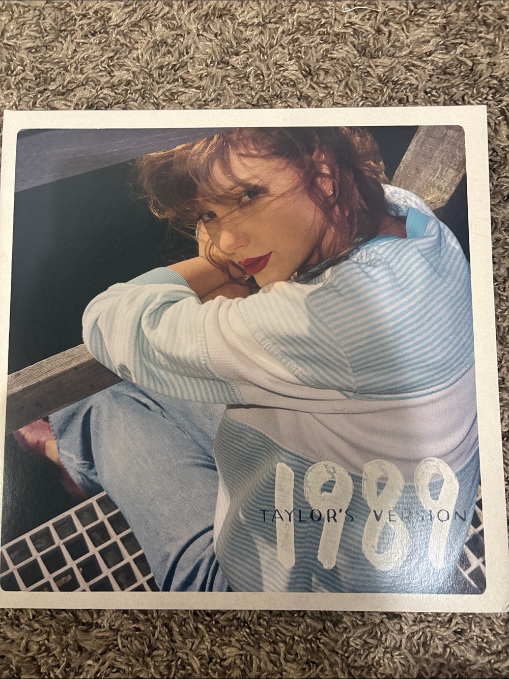 Taylor Swift 1989 Album Cover Art Print - Light Blue & White